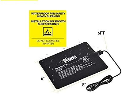 iPower Reptile Heat Pad 4W/8W/16W/24W Under Tank Terrarium Warmer Heating Mat and Digital Thermostat Controller for Turtles Lizards Frogs and Other Small Animals, Multi Sizes