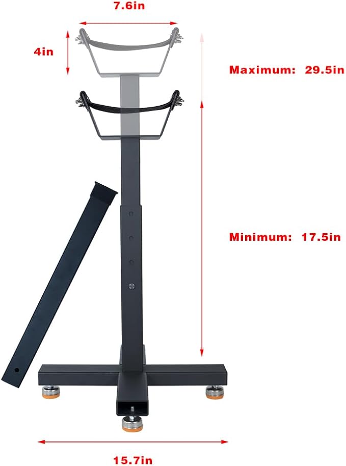 adjustable farrier Stand,hoof stand for horses,hoof jack,horse hoof stand and Step on Hoof stand Black (Cross base)