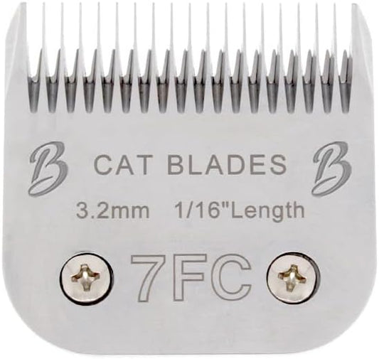 Detachable A Series 7f Blades for Cat Grooming Full Tooth Cuts length 1/16" - 3.2mm Japanese High Carbon Stainless Steel Cat Grooming Supplies | Compatible A5 Series(7F Cat)