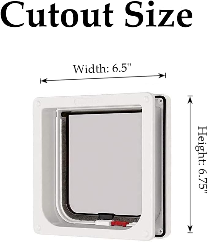Cat Mate Lockable Cat Flap with Door Liner, White