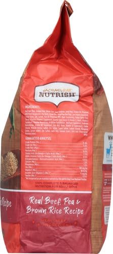 Rachael Ray Nutrish Premium Natural Dry Dog Food with Added Vitamins, Minerals & Taurine, Real Beef, Pea, & Brown Rice Recipe, 6 Pounds (Packaging May Vary)