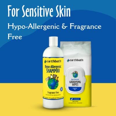 earthbath, Hypo-Allergenic Grooming Wipes - Fragrance Free Dog Wipes for Paws and Butt, Best Pet Wipes for Dogs with Sensitive Skin, Made in USA, Cruelty-Free Dog Cleaning Wipes - 100 Count (2 Pack)