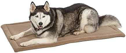 MidWest Homes for Pets Deluxe Micro Terry Pet Bed, Dog Bed & Crate Mat, Taupe, 48-Inch