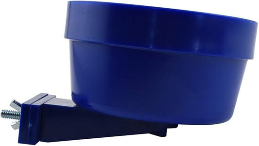 Lixit Quick Lock Removable Cage bowls for Rabbits, Birds, Dogs, Cats, Gunea pigs and Other Small Animals. (Blue, 20oz)