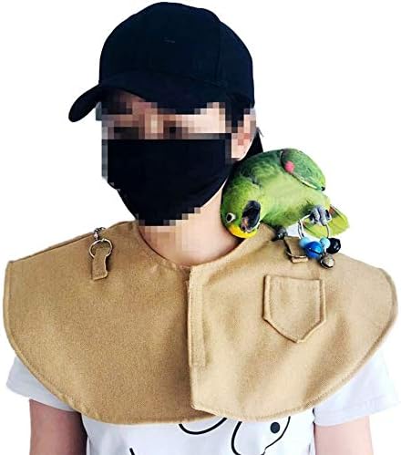 Bonaweite Pet Bird Shoulder Poop Protector, Anti-Bite Shoulder Pad Diaper Shawl for Parrot, Protective Anti-Scratch Arm Guard for Macaw African Budgies Parakeet Agapornis Fischeri Cockatiel Lovebird