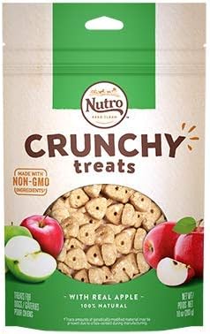 Nutro All Natural Crunchy Training Treats for Dogs 2 Flavor Variety Bundle: (1) Mixed Berries, and (1) Apple, 16 Oz. Ea. (2 Bags Total)