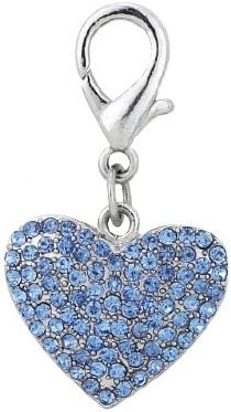 Couture Designer Bling Rhinestone Heart Pet Cat Dog Necklace Collar Charm Pendant Jewelry