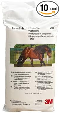 3M 1395P Animalintex Horse Hoof Poultice Pad, 8 x 16-in. - Quantity 10