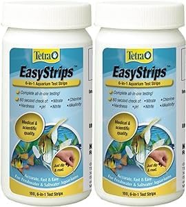 Tetra EasyStrips 6-in-1 aquarium Test Strips, Water Testing, Model:19543, (Pack of 2)