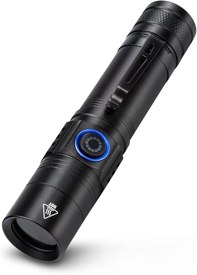 WINDFIRE Rechargeable UV Flashlight, 365nm Black Light Ultraviolet Flashlight High Power 10W, Portable Pocket UV Flash Light for Dog Urine, Pet Stains, Scorpion Bed Bugs, Resin Curing Detecting