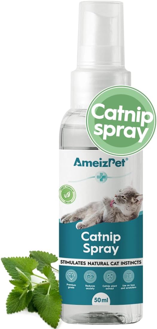 Catnip Spray for Cats, Cat Scratching Spray Mist, Transparent Cat & Kitten Behaviour Spray 50 ml (1.69 Oz)