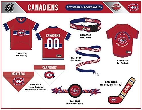 Pets First NHL Montreal Canadiens Leash for Dogs & Cats, Medium. - Walk Cute & Stylish! The Ultimate Hockey Fan Leash!, 4 ft Long x 0.62 in Width, CAN-3031-MD