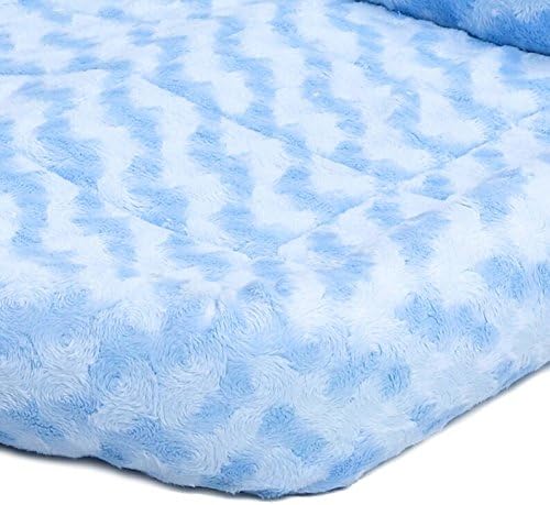 MidWest Homes for Pets Bolster Dog Bed 30L-Inch Blue Dog Bed or Cat Bed w/ Comfortable Bolster | Ideal for Medium Dog Breeds & Fits a 30-Inch Dog Crate | Easy Maintenance Machine Wash & Dry