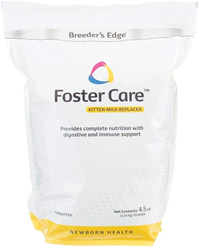 Breeder's Edge Foster Care Feline - Powdered Milk Replacer - for Kittens & Cats - 4.5 LB