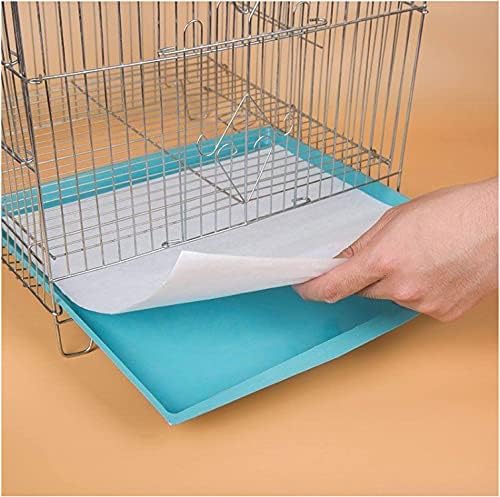 RUBY.Q Bird Cage Liner Papers, 100 Sheets 17x12in Non-Woven Bird Cage Liners, Precut Absorbent Bird Paper (17x12in, 100 Sheet)