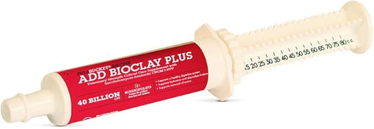 Equine ADD BioClay Plus with Saccharomyces Cerevisiae Boulardii for Anti-Diarrhea; Concentrated Formula with 40 Billion CFUs – 1 Tube