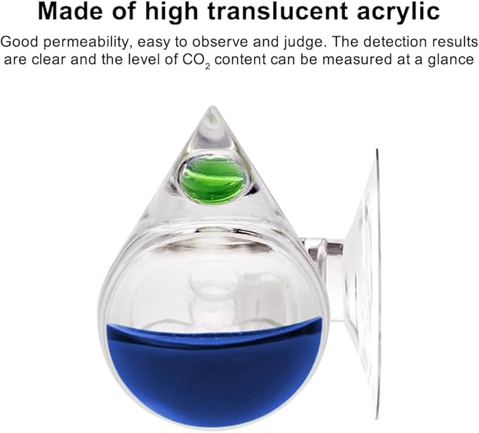 MiOYOOW CO2 Drop Checker, Aquarium CO2 Monitor CO2 Detector Without Solution for Aquarium Planted Tank, Easy to Observe and Judge Results