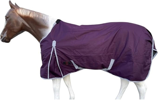 1200 Denier Horse RAIN Sheet | Horse Turnout Sheet | Horse RAINSHEET (Waterproof & Breathable) (Plum-Grey, 78)