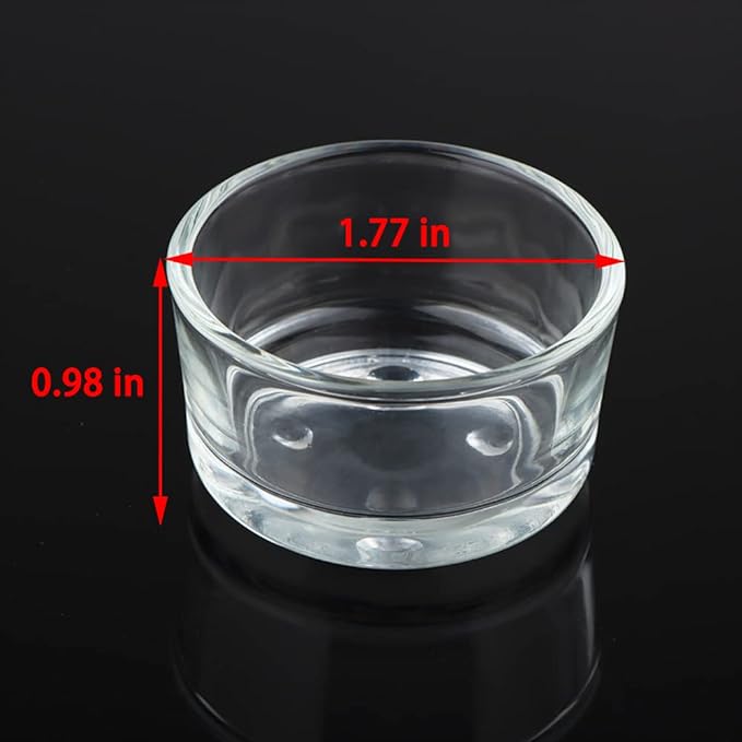 6 Pcs Glass Reptile Feeding Bowl Food Basin Tray Container Water Dish Cup for Small Reptile Lizard Spider Corn Snake Scorpion Centipede Crickets