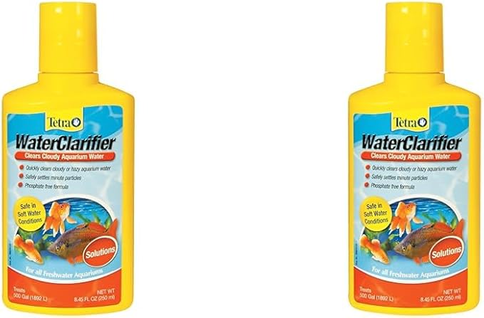 Tetra Water Clarifier, Aquarium Treatment Solution, 8.45 oz, Clears Cloudy Aquarium Water, Safe to Use with Fish and Plants, for Fresh Water (Pack of 2)