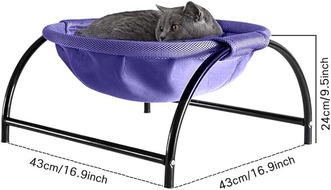 Cat Bed Dog Bed Pet Hammock Bed Cat Sleeping Cat Supplies Pet Supplies Whole Wash Stable, Detachable & Breathable, Easy Assembly Indoors Outdoors, 16.9 in x 16.9 in x 9.5 in