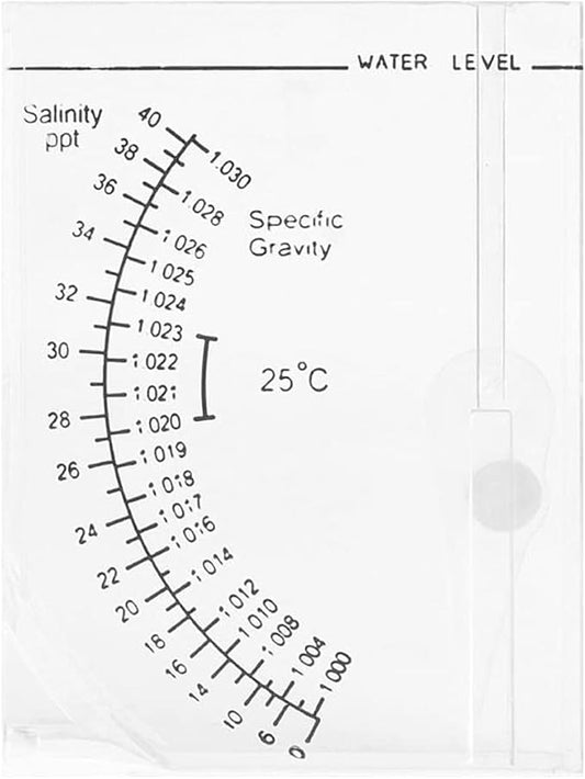 Salinity Hydrometer Salinity Tester Square Sea Hydrometer Salinity Measuring Device Salt Water Salinity Meter for Fish Tank Pond Saltwater Freshwater