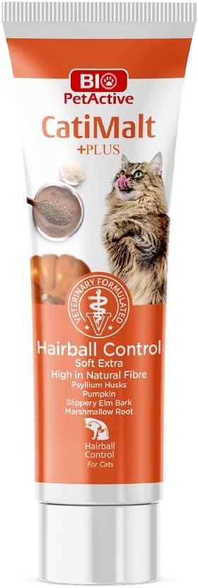 Bio Pet Active CatiMalt +Plus All Natural Hairball Remedy for Cats with Tasty Pumpkin Flavor