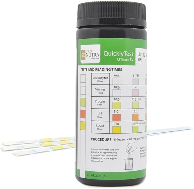 Quickly Test Veterinary Urine Test Strips for Cats & Dogs | Bladder Health - UTI/FLUTD Test Strips