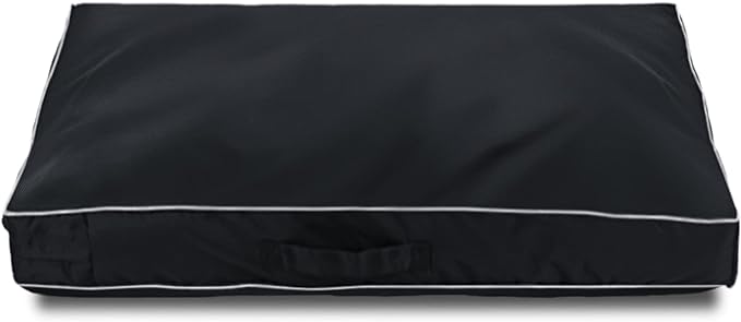 Chinchilla Waterproof Heavy Dog Bed Cover Washable, with Zipper Opening Fillable Universal Dog Bed Replacement Cover.Cover Only (XX-Large, Black)
