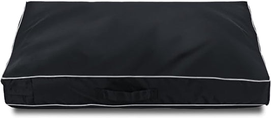Chinchilla Waterproof Heavy Dog Bed Cover Washable, with Zipper Opening Fillable Universal Dog Bed Replacement Cover.Cover Only (XX-Large, Black)