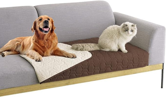 Waterproof and Anti-Slip Dog Bed Cover and Pet Blanket Sofa Pet Bed Mat ，car Incontinence Mattress Protectors Furniture Couch Cover for Most Cats Dogs, Pets<30x70-Chocolate>