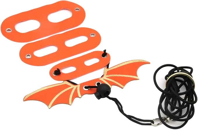 Adjustable Bearded Dragon Leash Harness,3 Size Pack Leather Wings Safty walking Leash for Bearded Dragon Lizard Reptiles (Orange)