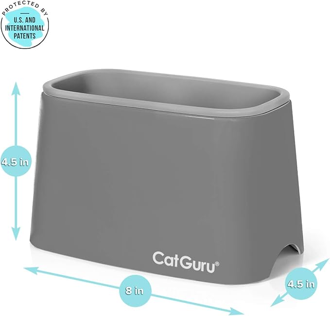 CatGuru Premium Cat Litter Scoop Holder, Scooper Caddy, Scoop Stand Pairs with Any Cat Litter Box and Fits Most Cat Litter Scoops (Gray)