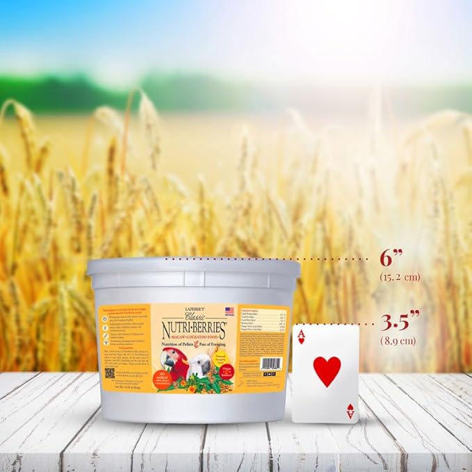 Lafeber's Classic Nutri-Berries for Macaw / Cockatoo 3.5 lb. Tub