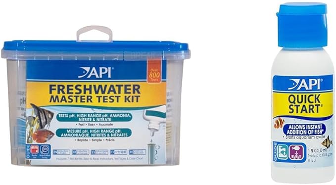 API 800-Test Freshwater Aquarium Water Master Test Kit and Nitrifying Bacteria for Freshwater & Saltwater Aquariums