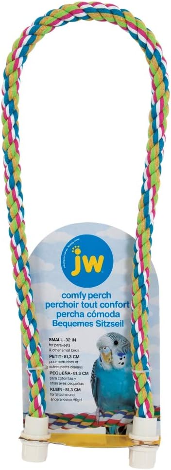 JW Pet Comfy Perch For Birds Flexible Multi-color Rope, Small - 32" Length
