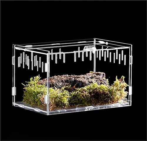 Reptile Terrarium Breeding Tank Acrylic Reptile Breeding Box (spider, tarantula, snake, lizard) Small Animal Viewing Box. 11.81 "x9.7 x7.6 (Type B)