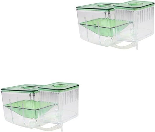 DOITOOL 2pcs Box Aquarium Tank Fish Hatching Boxes Breeding Tank for Fish Aquarium Accessories Goldfish