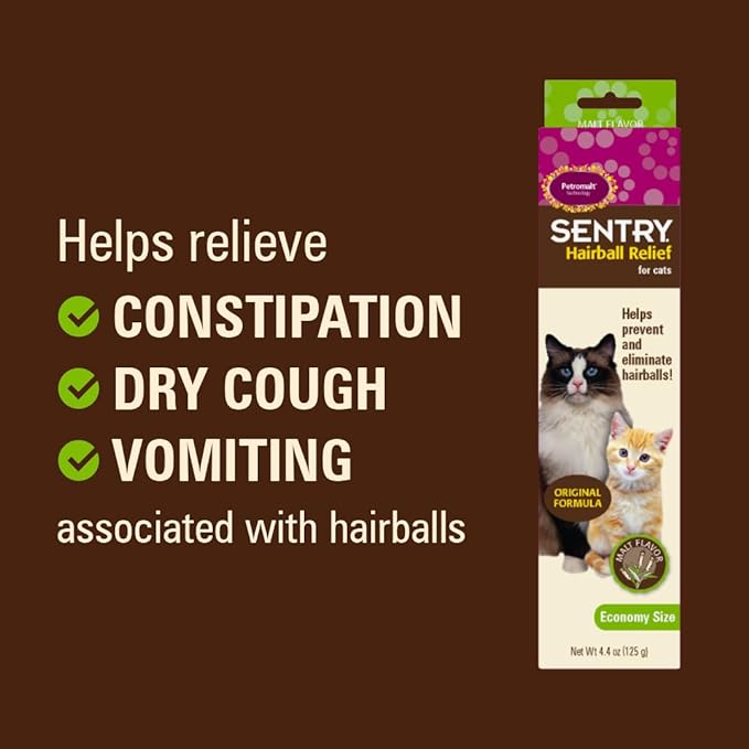 Sentry Hairball Relief for Cats,Malt Flavor,4.4 Ounces