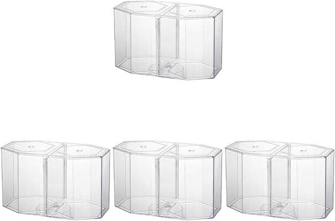 Mipcase Mini Tank 4pcsbox Guppy Small Hatchery Isolating Separation Acrylic Breeding Micro Aquarium Household Incubation Spawning Tank Container Incubator Tool Desktop Clownfish Small Fish Tank