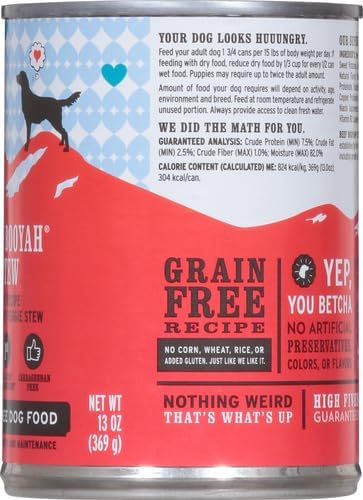 I AND LOVE AND YOU Wet Dog Food - Beef Booyah Stew - Beef Recipe, Grain Free, Filler Free 13oz can, 12pk