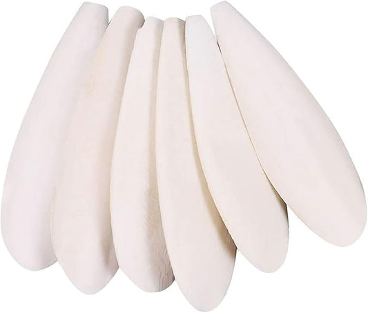 Cuttlebone for Birds Parakeets Canaries Cockatiels Small Conures Mynahs Toucans African Greys All Parrots Snails Totoise,Natural Cuttlefish Bone for Bird Cage (7"-7.5"(Pack of 6))