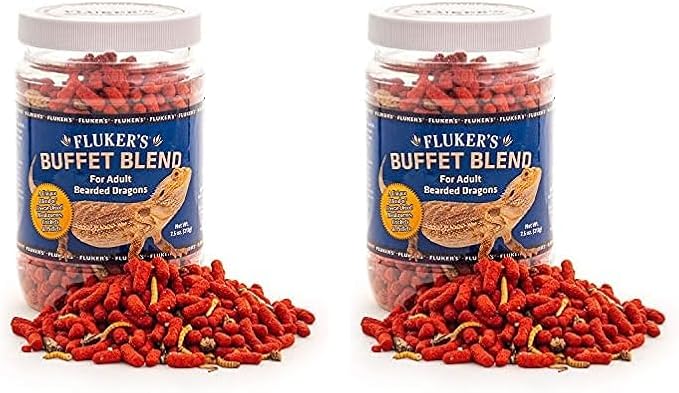 Fluker's 76044 Buffet Blend Adult Formula Bearded Dragon Formula, 7.5oz (Pack of 2)