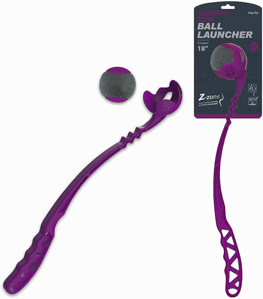 Dog Ball Launcher, Dog Ball Launcher Thrower, Dog Ball Hands Free Pick Up and Throw Play, Tennis Ball and Launcher Toy (PURPLE-LIMITED EDITION)