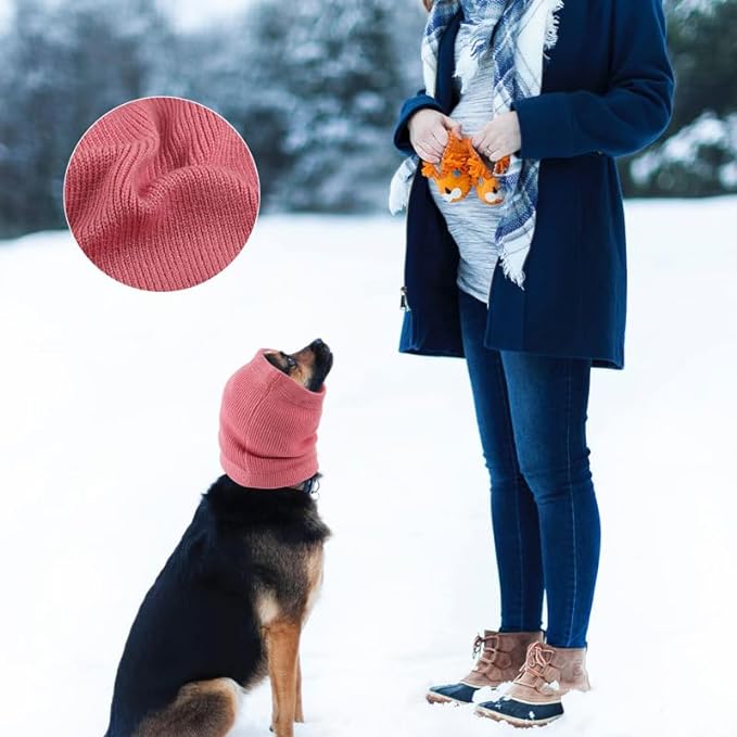 Shake Head Dog No Flap Ear Wraps for dogs Dog Hematoma Ear wrap Quiet Ears Protectors Noise Cancelling Dogs Wine+Purple-L
