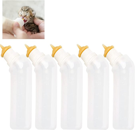 Pet Nursing Bottle, Replacement Mini Nipple Feeding Bottle for Newborn Kittens, Puppies, Small Animals