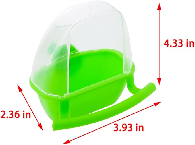 3 Pcs Small Bird Slot Feeder No Mess Cage Hanging Feeder Cup Plastic Food Feeding Box for Parakeet Budgies Cockatiel Lovebird Small Birds