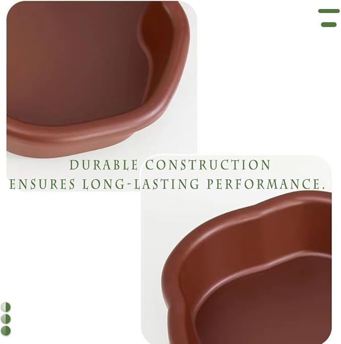 Reptile Water Pool for Turtle Bathing - Reptile Habitat Accessories and Enclosure for Salamander, Bearded Dragon, Lizard, Frog, Snake, Gecko - Reptile Food Feeding Water Bowl & Tweezers & Bath Tub Set