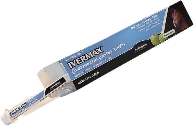 Ivermax (Ivermectin) Equine Paste 6.08 Gram 1 Pack, Blue