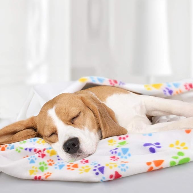 Comsmart Warm Paw Print Blanket/Bed Cover for Dogs and Cats